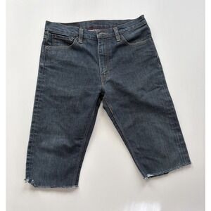 Levi's 504 Skateboarding Cut-Off Shorts 32 Blue Cordura Red Lining